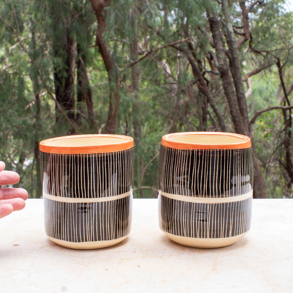 Stripey Road Med Planter - Nasturtium