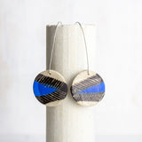 Arrow medium disc earrings - Electric Blue