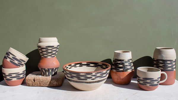 Ikat Stripe - Figurative Vase
