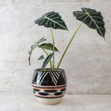 Tri Burst Orb Vessel - Black, Dusty Pink & Nasturtium
