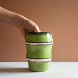 Moss Stripes - Contoured Vase