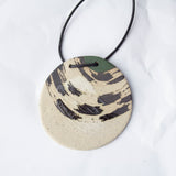 Moss Pathways #2 Pendant - Black & Moss