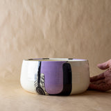 Lilac Path #2 Vessel - Black & Lilac
