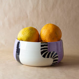 Lilac Path #2 Vessel - Black & Lilac