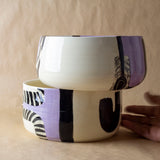 Lilac Path #2 Vessel - Black & Lilac