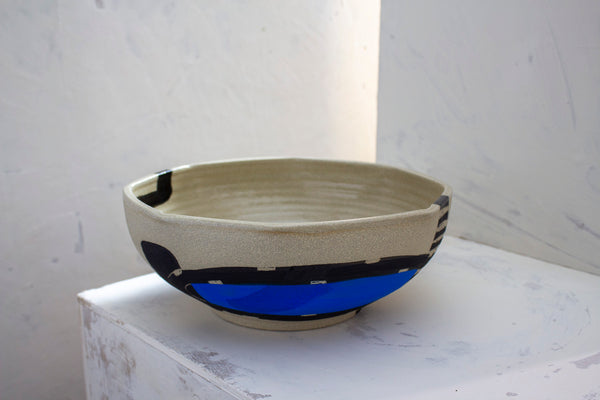 Electric Pathways - Scalloped Bowl