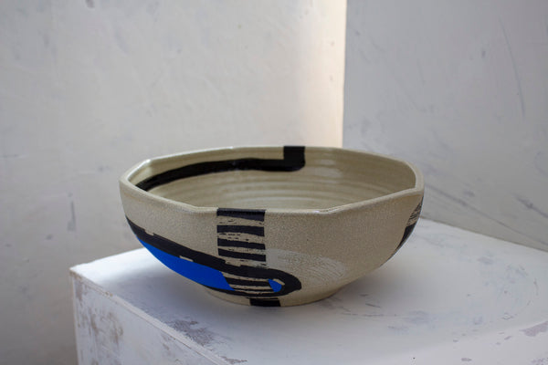 Electric Pathways - Scalloped Bowl