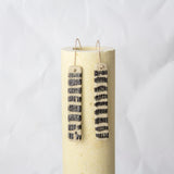 Line Stripes Stick Earrings - Black