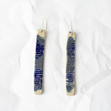 Stripe Stick Earrings - Blue Steel