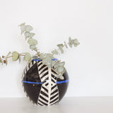 Oblique Orb Vessel - Black & Electric Blue