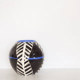 Oblique Orb Vessel - Black & Electric Blue