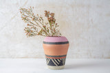 Tri Burst Sunset - Bulbous Vase