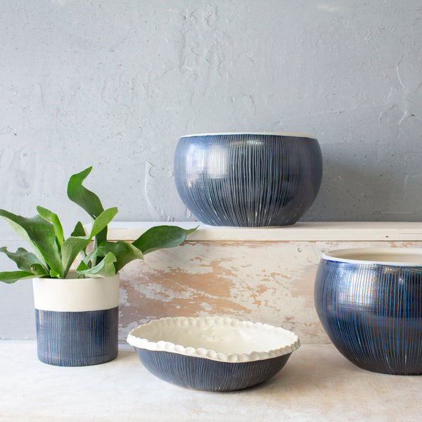 Half Blue Steel - Lg Planter