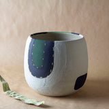 Moss Pathways vessel - Black, Moss and Forest Green