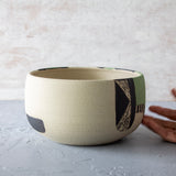 Moss Pathways Bowl - Black, Moss and Forest Green