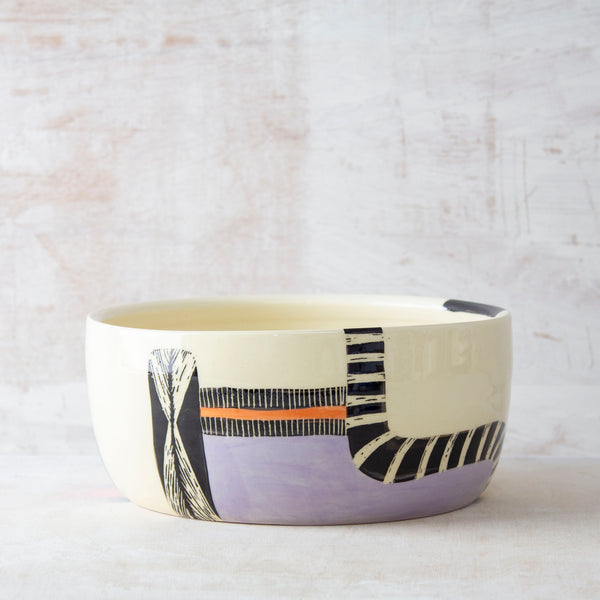 Sunset Pathways #1 Vessel - Black, Nasturtium & Lilac
