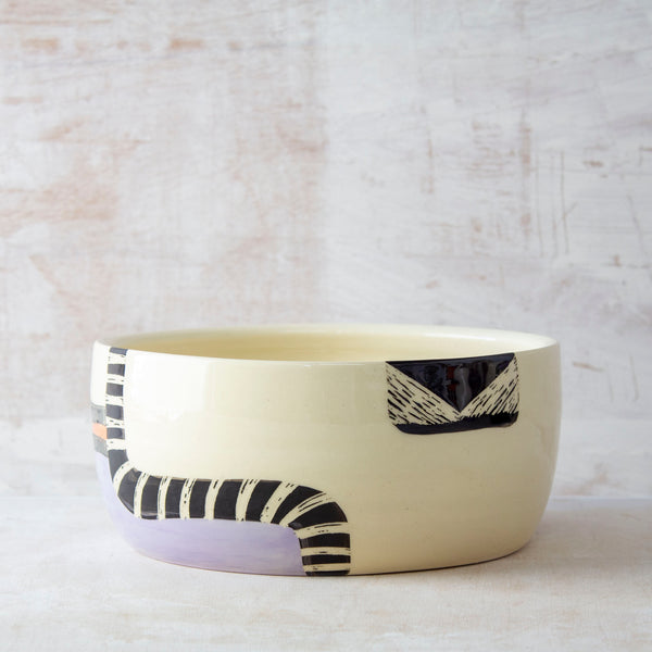 Sunset Pathways #1 Vessel - Black, Nasturtium & Lilac