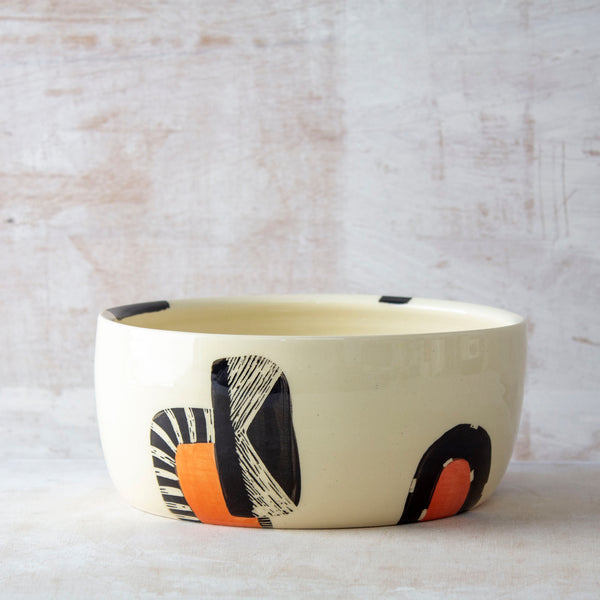 Sunset Pathways #1 Vessel - Black, Nasturtium & Lilac