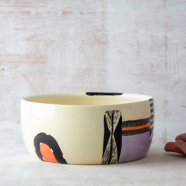Sunset Pathways #1 Vessel - Black, Nasturtium & Lilac