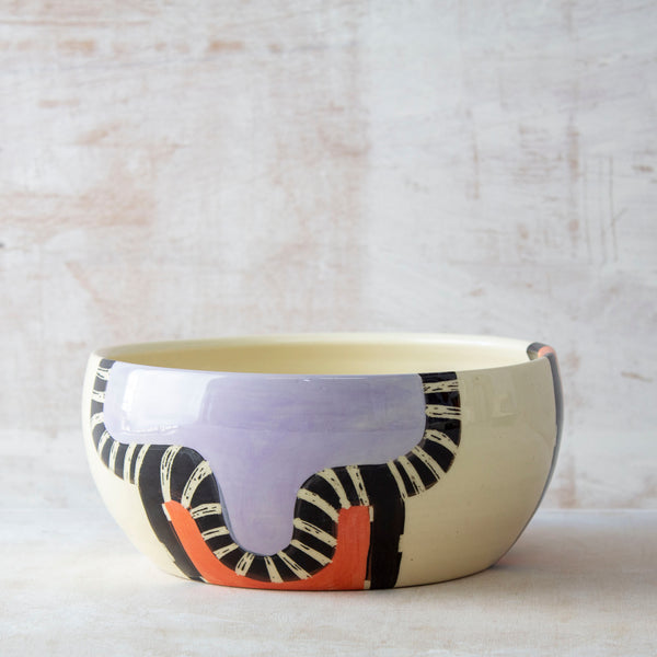 Sunset Pathways #2 Vessel - Black, Nasturtium & Lilac