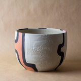 This Way vessel - Black, Nasturtium & Dusty Pink