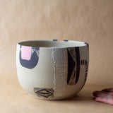 This Way vessel - Black, Nasturtium & Dusty Pink