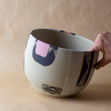 This Way vessel - Black, Nasturtium & Dusty Pink