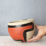 Textured Vast Land Rounded Vessel // Planter