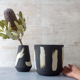 Slip Brushstroke Jumbo Vessel - Black