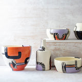 Sunset Pathways #2 Vessel - Black, Nasturtium & Lilac