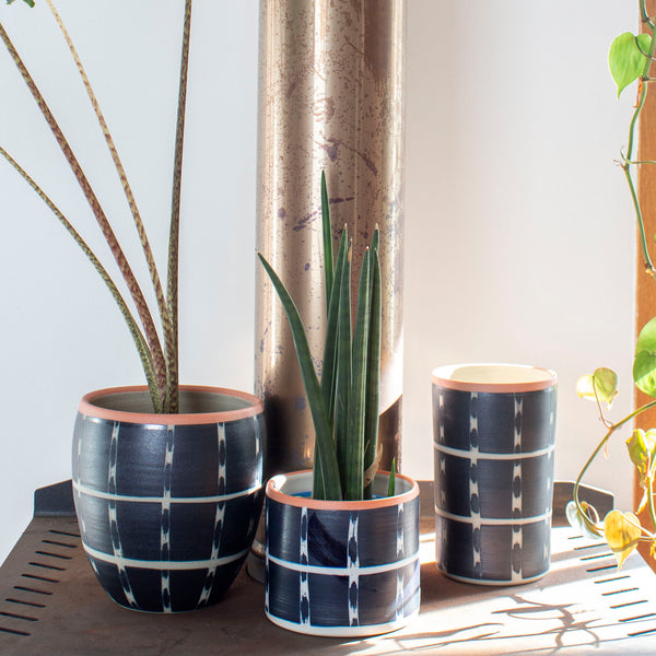 Textured Vertical Tracks -  Cylindrical Vase