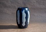 Slip Brushstroke distorted Vase - Blue Steel