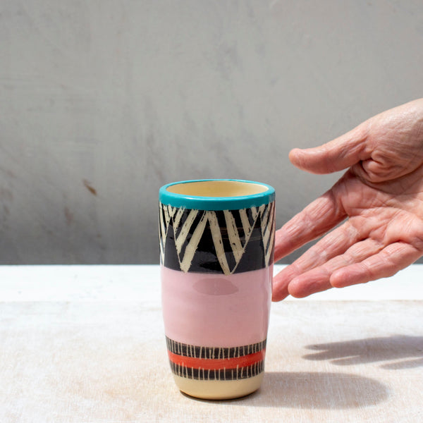 Tri Burst - Cylindrical Little Vase