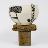 Woven Mask Large Bowl - Black