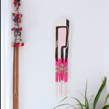 The Pink Path - Ceramic Wall Piece with Embellishments