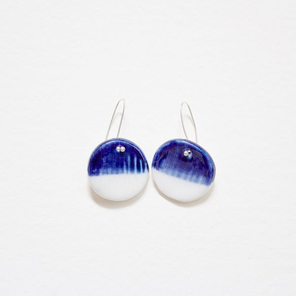 Half Moon Little Drop Earrings - Indigo