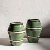Moss Stripes  - Angled Vase