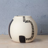 Bird Vessel #1- Black, Lilac & Nasturtium