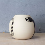 Bird Vessel #1- Black, Lilac & Nasturtium