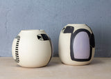 Bird Vessel #1- Black, Lilac & Nasturtium