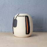 Bird Vessel #2- Black, Lilac & Nasturtium