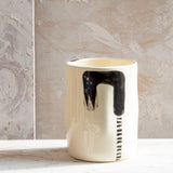Candied Path #1 distorted vessel - Dusty Pink & Black