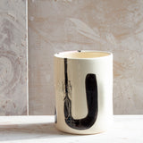 Candied Path #2 distorted vessel - Dusty Pink & Black