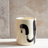 Candied Path #2 distorted vessel - Dusty Pink & Black