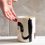 Candied Path #2 distorted vessel - Dusty Pink & Black