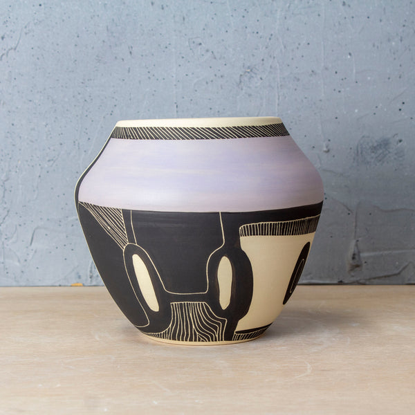 Going In Circles Vessel - Black & Lilac