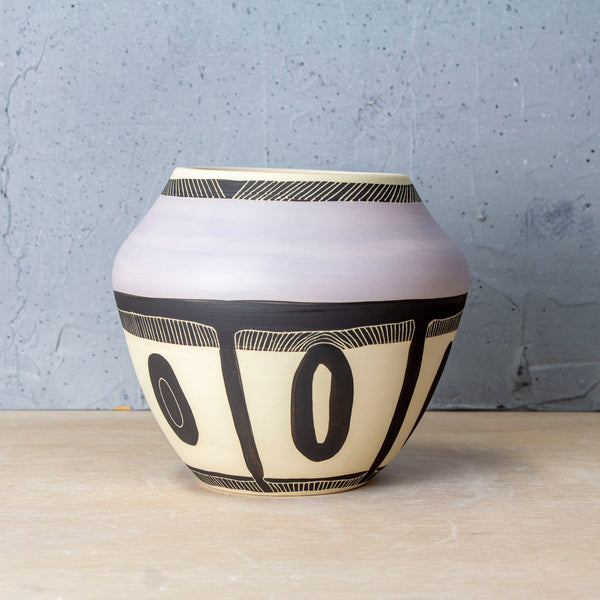 Going In Circles Vessel - Black & Lilac