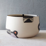 Wrong Way Go Back high Vessel - Black, Lilac & Nasturtium