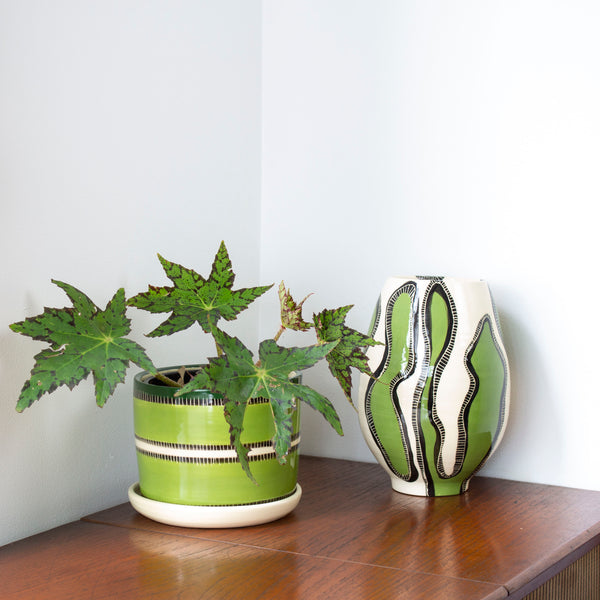 Moss Tracks - Pedestal Vase