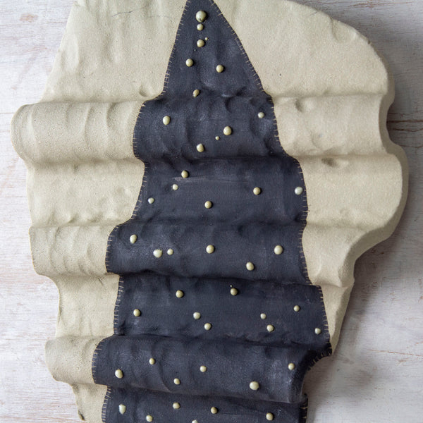 Spotted Pointer - Undulating Ceramic Wall Piece